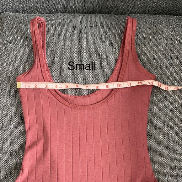 Pink Burgundy bodysuit ribbed small medium NWT - Picture 9 of 14